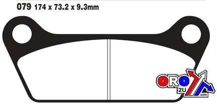 Brake Pads Std Semi-metal Harley Davidson Ebc FA079