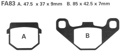 Brake Pads Sintered Racing, Moto-master 090112 41-312.H.MM, 39-083