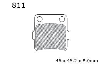 BRAKE PADS SINTERED DP BRAKES, DP811 BRAKES Premium Sintered
