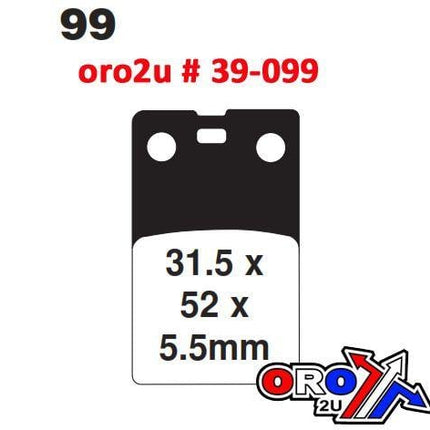 BRAKE PADS DP BRAKES HARD, DP602 BRAKES Premium Sintered, 39-099