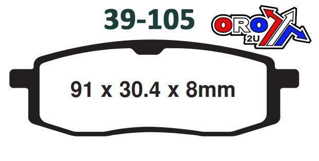Brake Pads Std FA105 VD241, Wrp Ap WG-7180-F6, 39-105, S1241