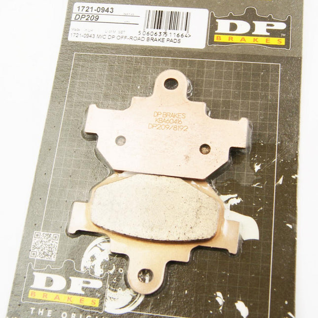 Brake Pads Sintered Dp Brakes, DP209 Premium 41-209.H.DP, 39-106/2