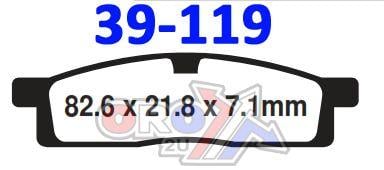 Brake Pads Sintered Nitro, Moto-master 091221, 39-119