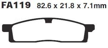 Brake Pads Std Moto-master, Semi-metallic Std 091211