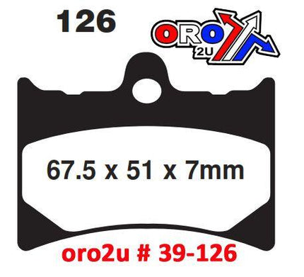BRAKE PADS DP BRAKES HARD, DP604 Premium Sintered, 39-126