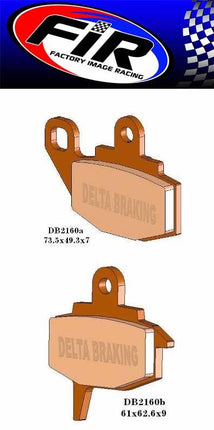 Brake Pads Sintered Metal Hs, Mx-n High Friction, BP016T05B, DB2160-N