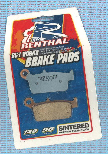 Brake Pads Sintered RC-1, Renthal BP-103, 41-815.H.REN, 39-131 BP103 Works