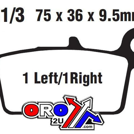 Brake Pads Honda Ebc SFA131/3