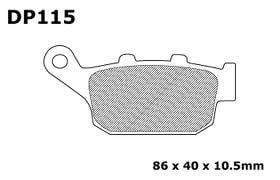 Brake Pads Sintered Dp Brakes, DP115Premium 41-115.H.DP, 39-140