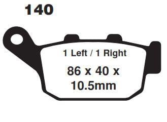 Brake Pads Sintered Metal, Sifam S1070N