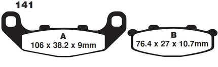 Brake Pads Sintered Metal, Sifam S1015N (FA141HH)