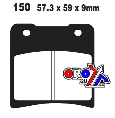 Brake Pads Std Kevlar Organic Semi-metal Black Ebc FA150