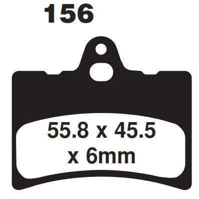 Brake Pads Std Kevlar Organic Semi-metal Black Ebc FA156