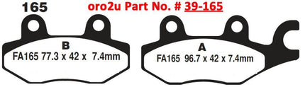 Brake Pads Sintered Dp Brakes, DP412Premium 41-412.H.DP, 39-165