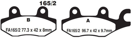Brake Pads Semi-metal, Kyoto S1085A (FA165/2)