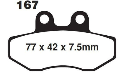 Brake Pads Mineral Organic M, DB2700 [ebc FA167], DB2700 M-1, BP069M01F