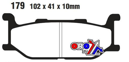 Brake Pads Disc Semi-metal, Kyoto S1079 Black (ebc FA179)