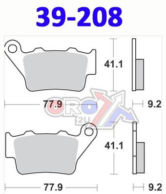 Brake Pads Sintered Nitro, Moto-master 093221, 39-208