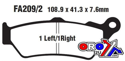 Brake Pads BMW KTM Ebc FA209/2
