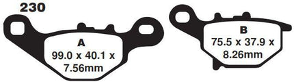 Brake Pads Sintered Nitro, Moto-master 093521, 39-230