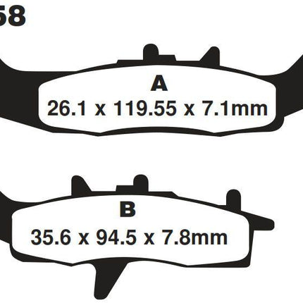 Brake Pads Std Semi-metallic DB2260 Semi