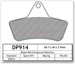 BRAKE PADS DP BRAKES HARD, DP914 Premium Sintered, 39-271