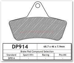 BRAKE PADS DP BRAKES HARD, DP914 Premium Sintered, 39-271