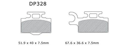 Brake Pads Sintered Dp Brakes, DP328 Premium