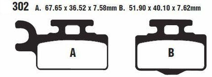 Brake Pads Std Moto-master, Semi-metallic Std 094111