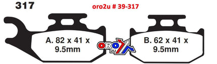 Brake Pads Sintered Nitro, Moto-master 096321, 39-317