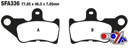 Brake Pads Std Scooter Organic Ebc SFA336