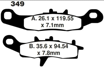 Brake Pads Disc Sintered Metal, Sifam S1442N (ebc FA349HH)