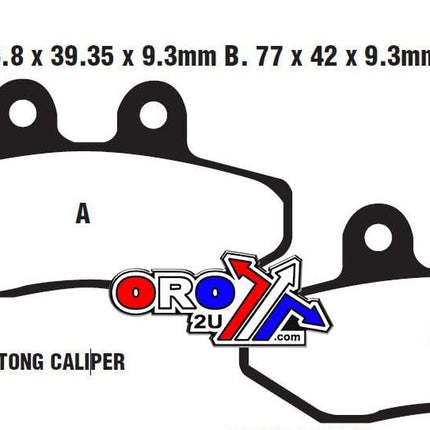 Brake Pads Std Scooter Organic, Ebc SFA353