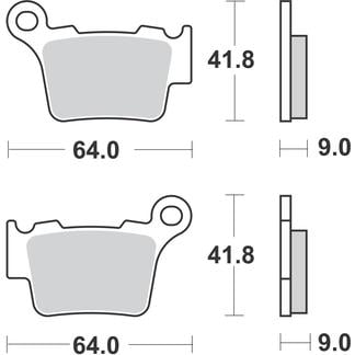 Brake Pads Sintered Racing, Moto-master 094612 41-923.H.MM, 39-357