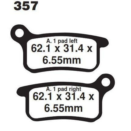 Brake Pads Std Moto-master, Semi-metallic Std 094611