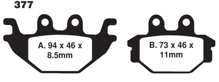 Brake Pads Sintered Nitro, Moto-master 098321, 39-377