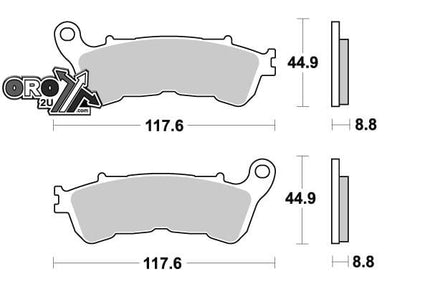 Brake Pads Semi-metal (FA388) 39-388.S.FIR