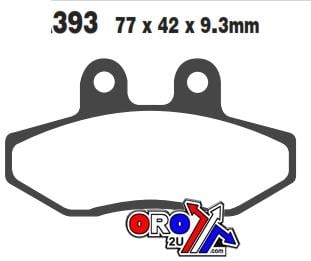 Brake Pads Std Scooter Organic, Ebc SFA393