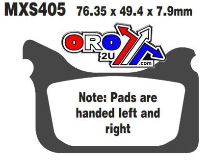 Brake Pads Sintered Metal, Ebc MXS405, KTM Husaberg