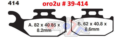 Brake Pads Std Moto-master, Semi-metallic Std 096311
