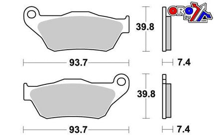 Brake Pads Sintered Metal N4, RD-N2 DB2142