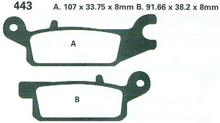 Brake Pads Sintered Metal, Ebc FA443R