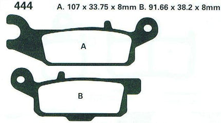 Brake Pads Disc Moto-master, Semi-metallic Std 095911