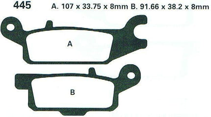 Brake Pads Disc Moto-master, Semi-metallic Std 096211