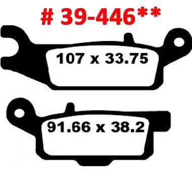 Brake Pads Disc Moto-master, Semi-metallic Std 096111