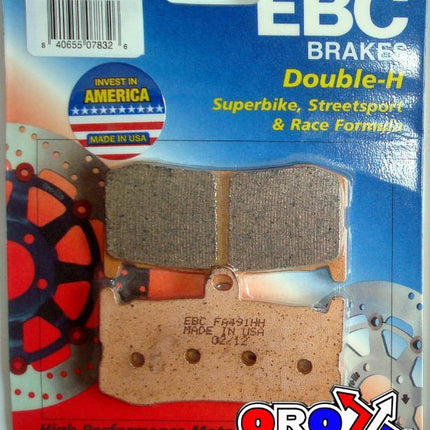 Brake Pads Sintered Metal, Ebc FA491HH Gold, 39-491
