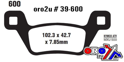 Brake Pads Sintered Kymco DB2214 Qd-d, BP278DDDD