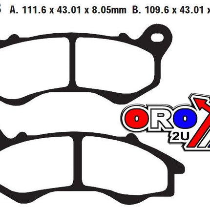 Brake Pads Std Scooter Organic, Ebc SFA603