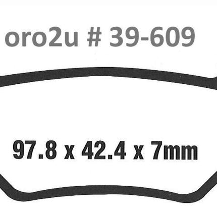 Brake Pads Sintered FA609R Ebc, John Deere AM141182, 39-609