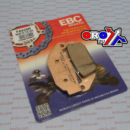 Brake Pads Sintered Metal, Ebc FA629R Gold, 39-629